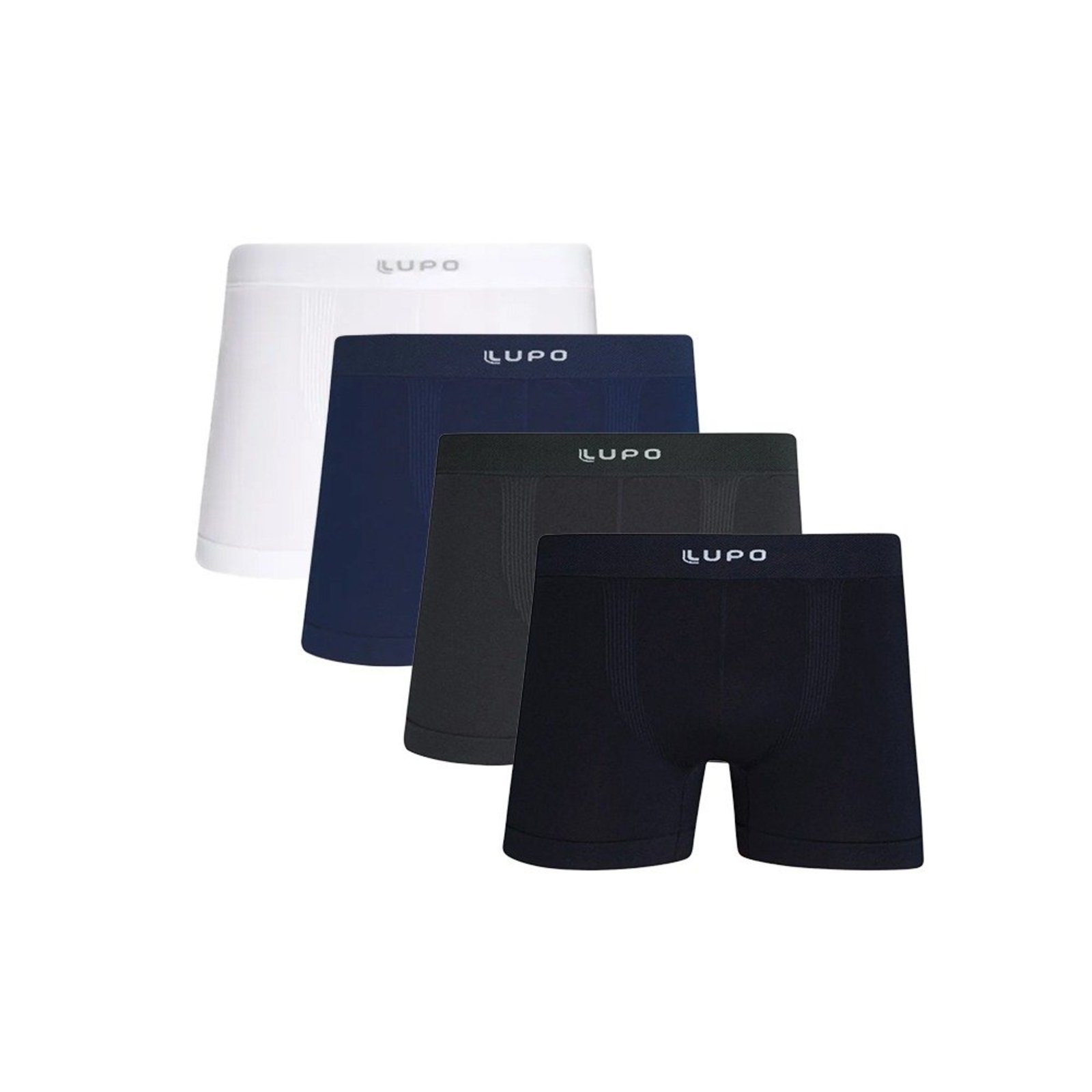 Kit 4 Cueca Boxer Sem Costura Micromodal Adulto Lupo 661