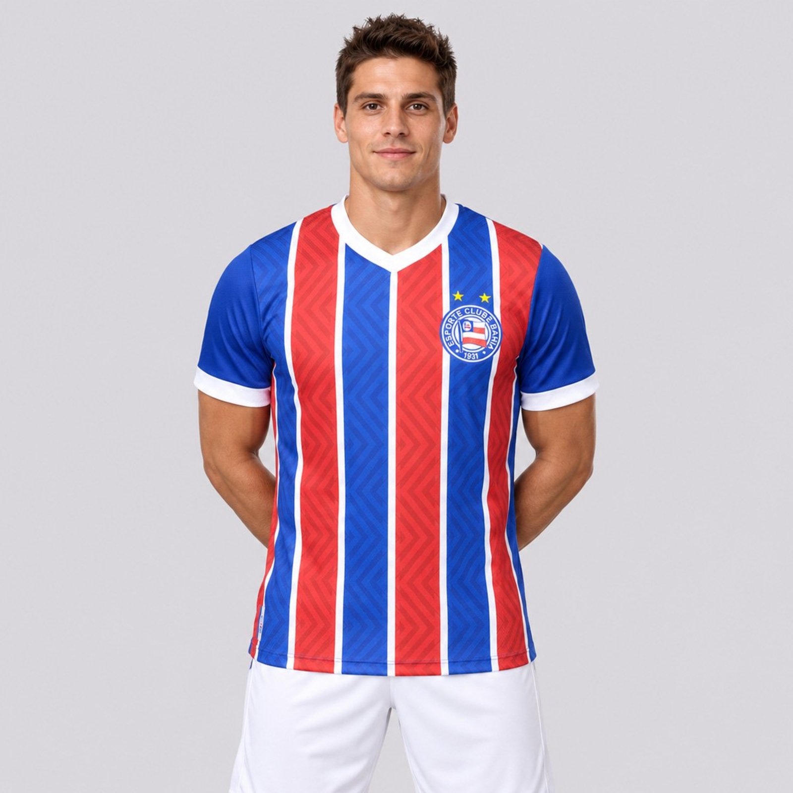 Camisa Bahia Tricolor Escudo Listrada