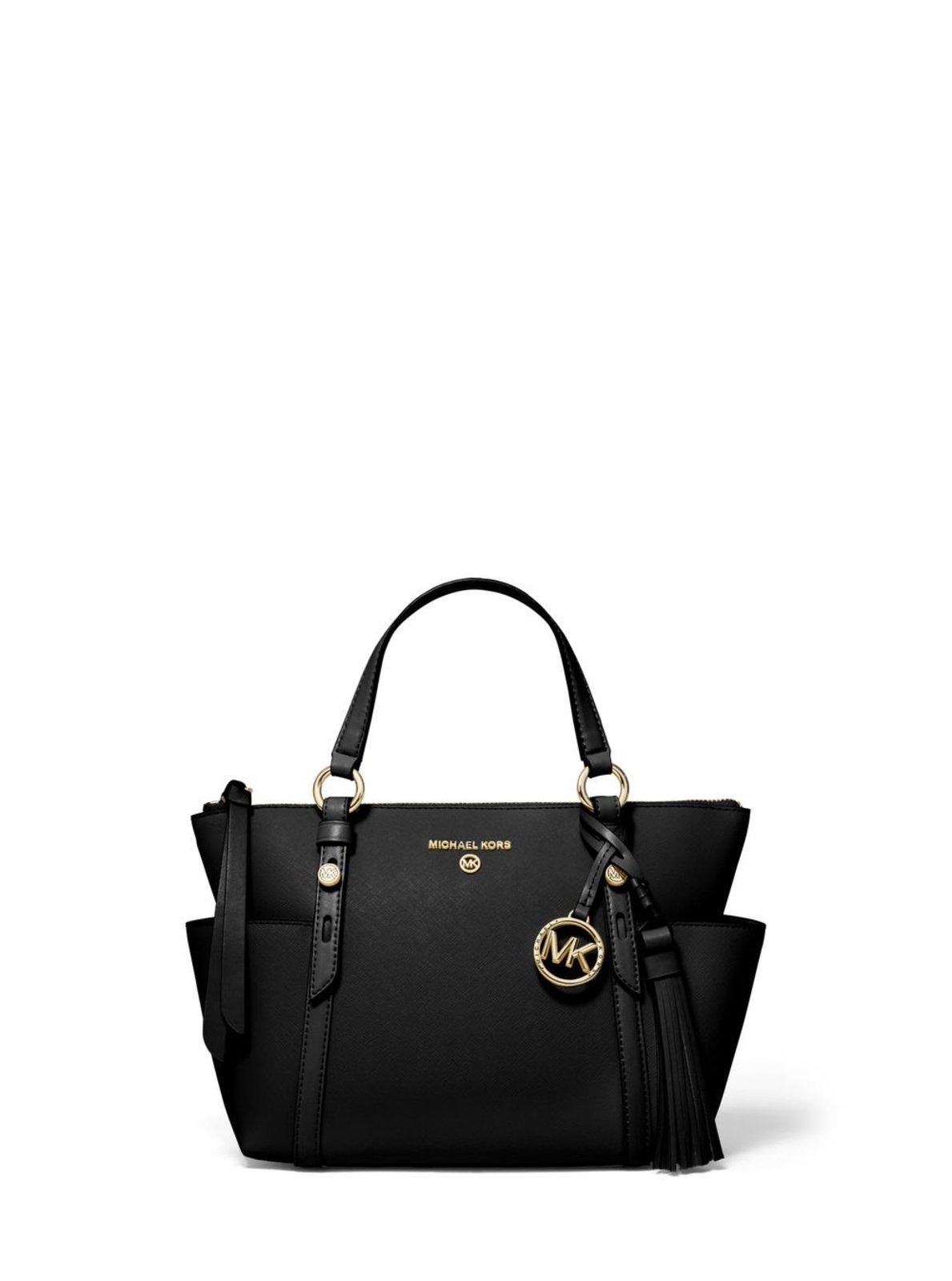Vista 2 Bolsa Tote Sullivan De Couro Pequena 30T0GNXT1L001 Michael Kors preto Michael Kors preto