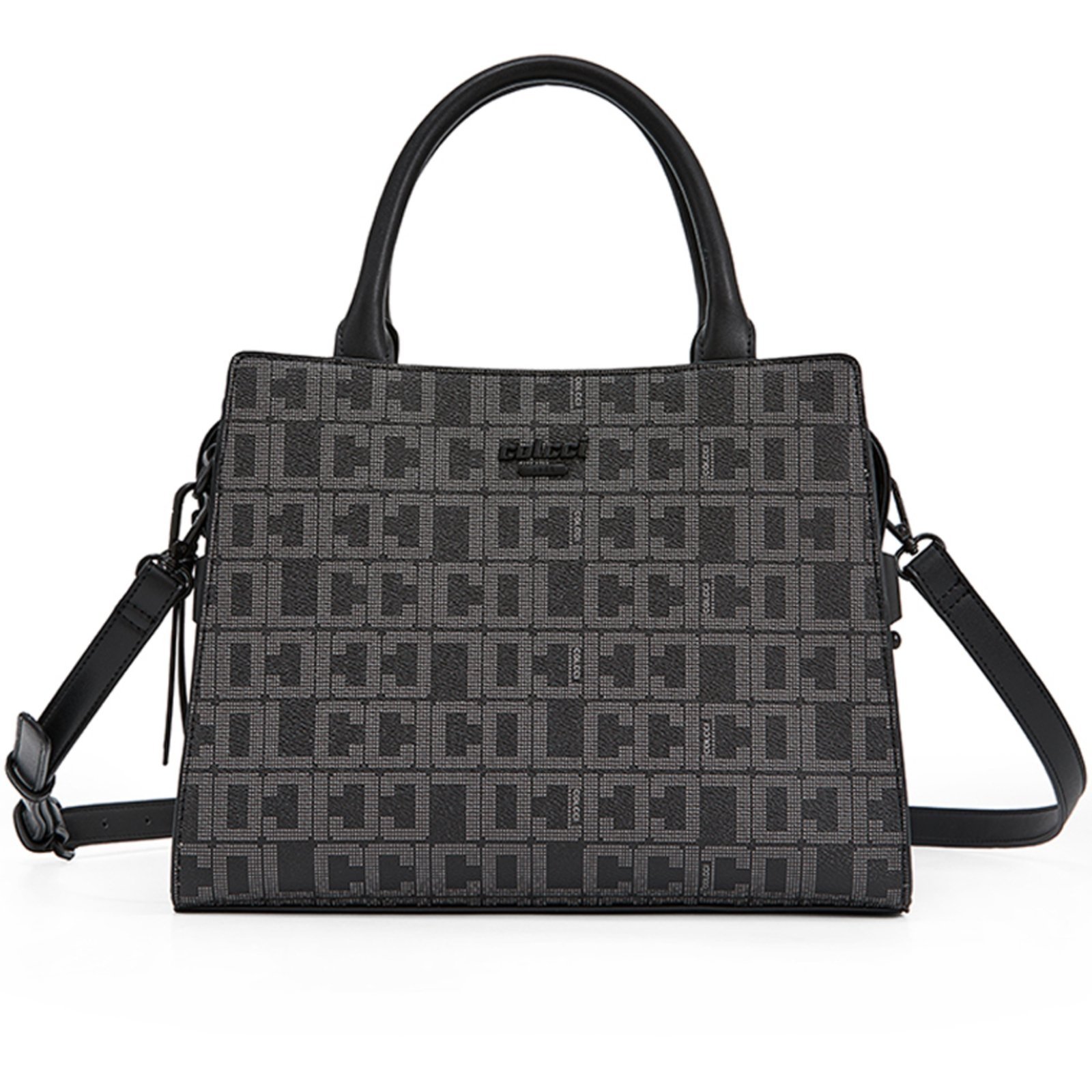 Vista 2 Bolsa Tote Colcci Monograma Ou25 Feminino preto Colcci preto