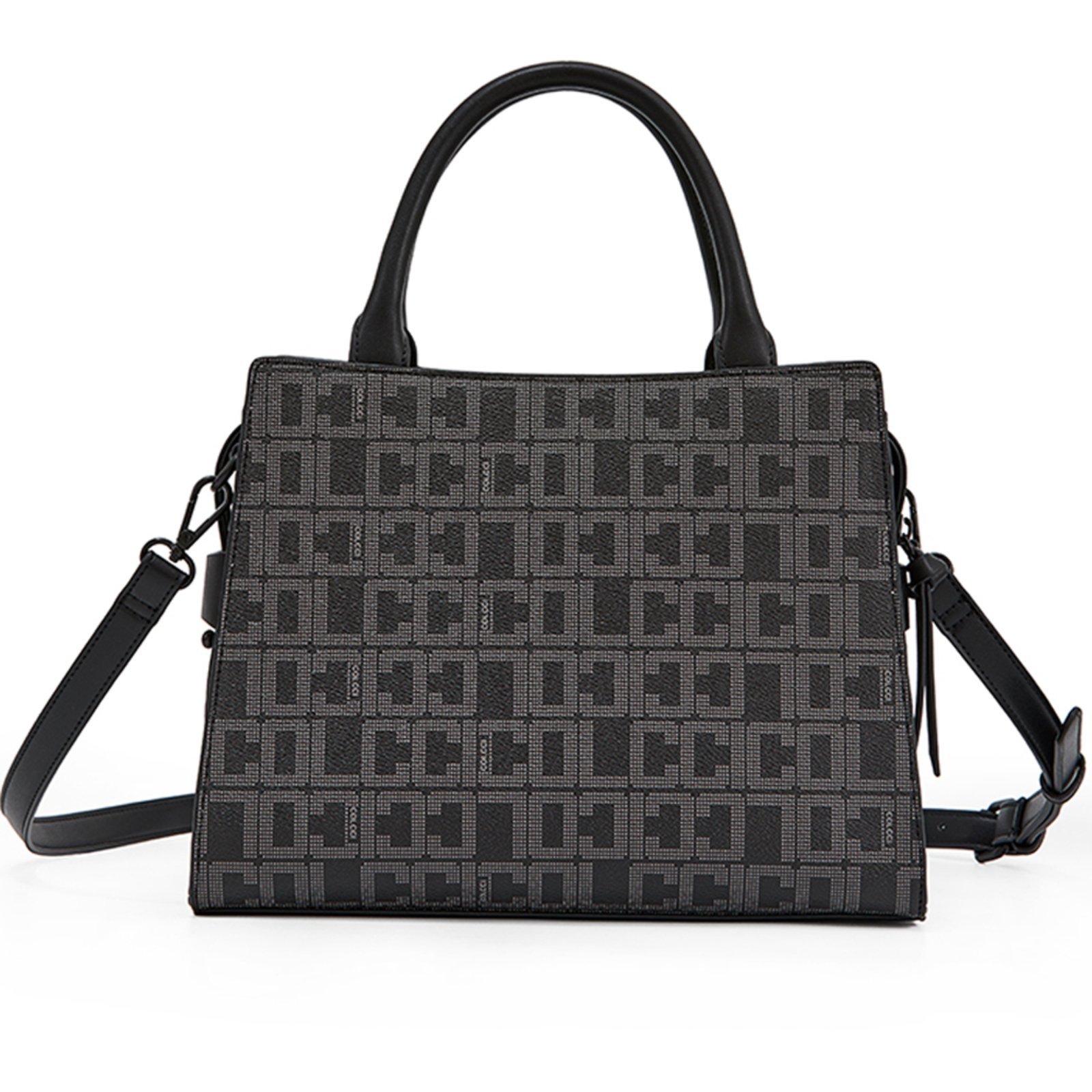 Vista 3 Bolsa Tote Colcci Monograma Ou25 Feminino preto Colcci preto