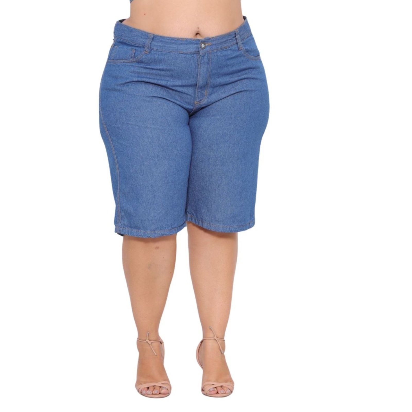 Bermuda Feminina Azul Claro Alleppo Jeans