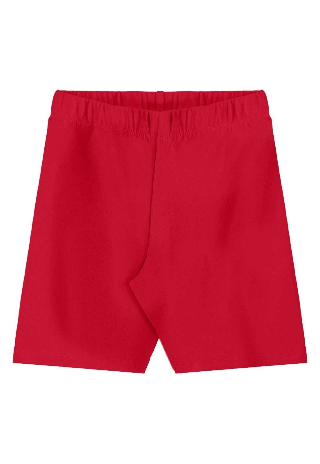 Infantil - Bermuda Ciclista para Menina Bee Loop Vermelho