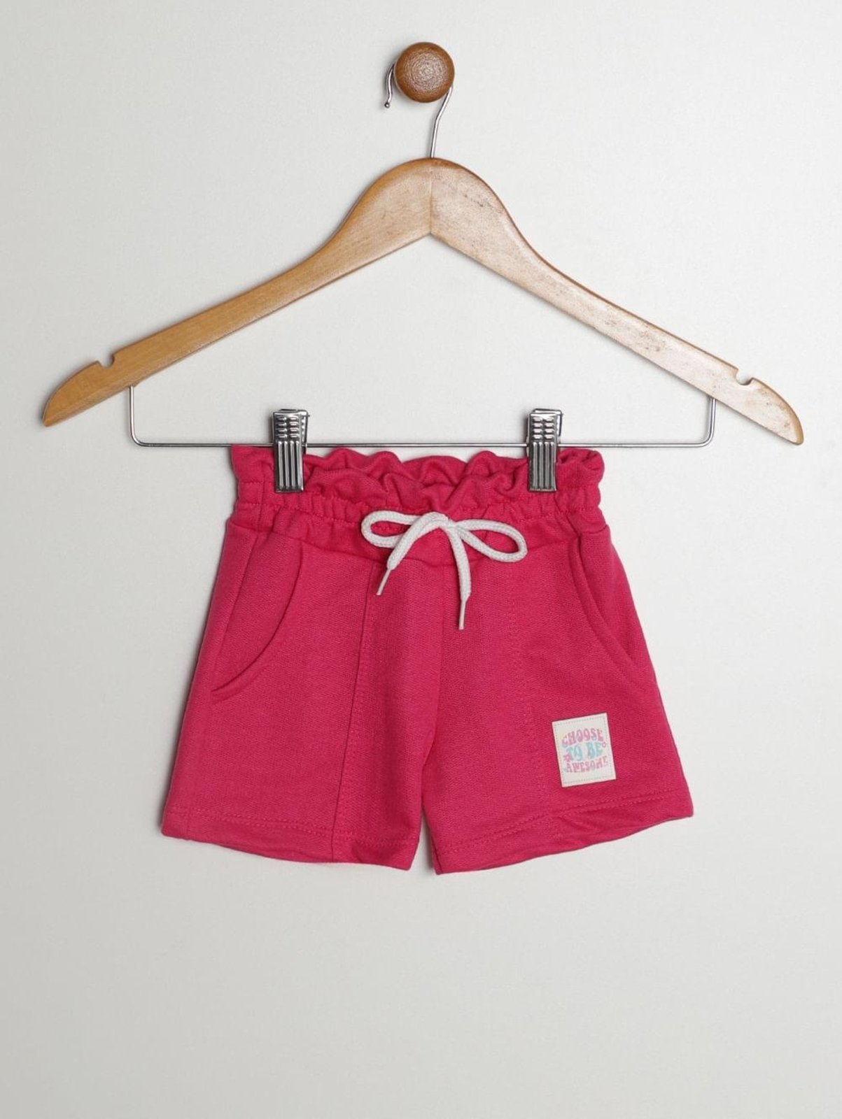 Infantil - Short Moletinho Com Recorte Para Menina - PINK
