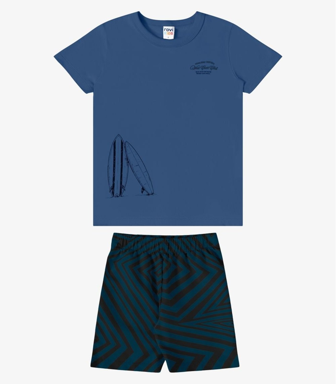 Infantil - Conjunto Verão Menino Localizada Rovi Azul