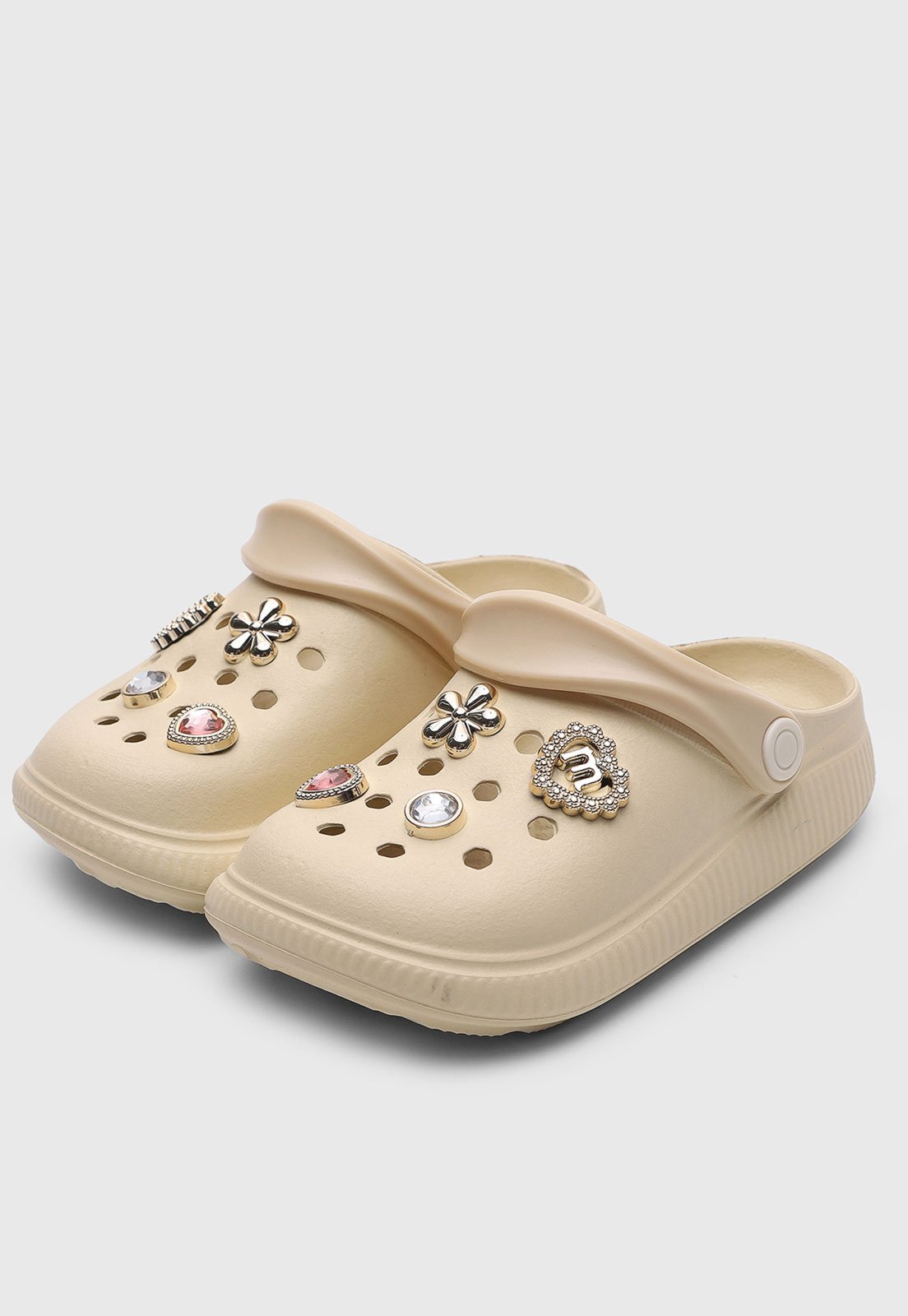 Infantil - Chinelo Molekinha Pedrarias Bege