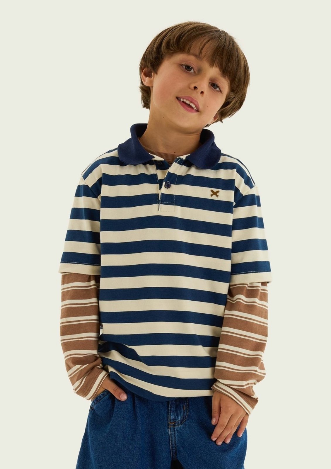 Infantil - Polo Menino Com Estampa Super Cotton Hering