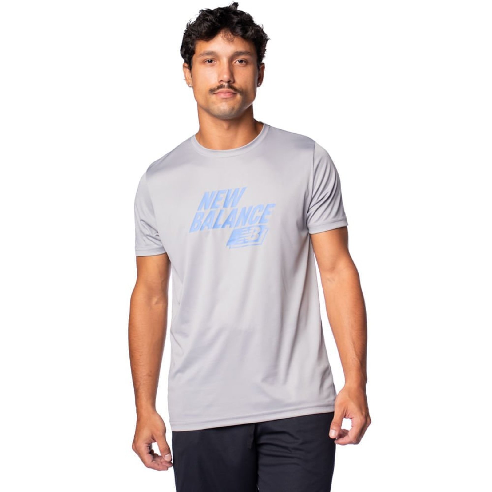 Camiseta Masculina New Balance Sport Graphic Cinza