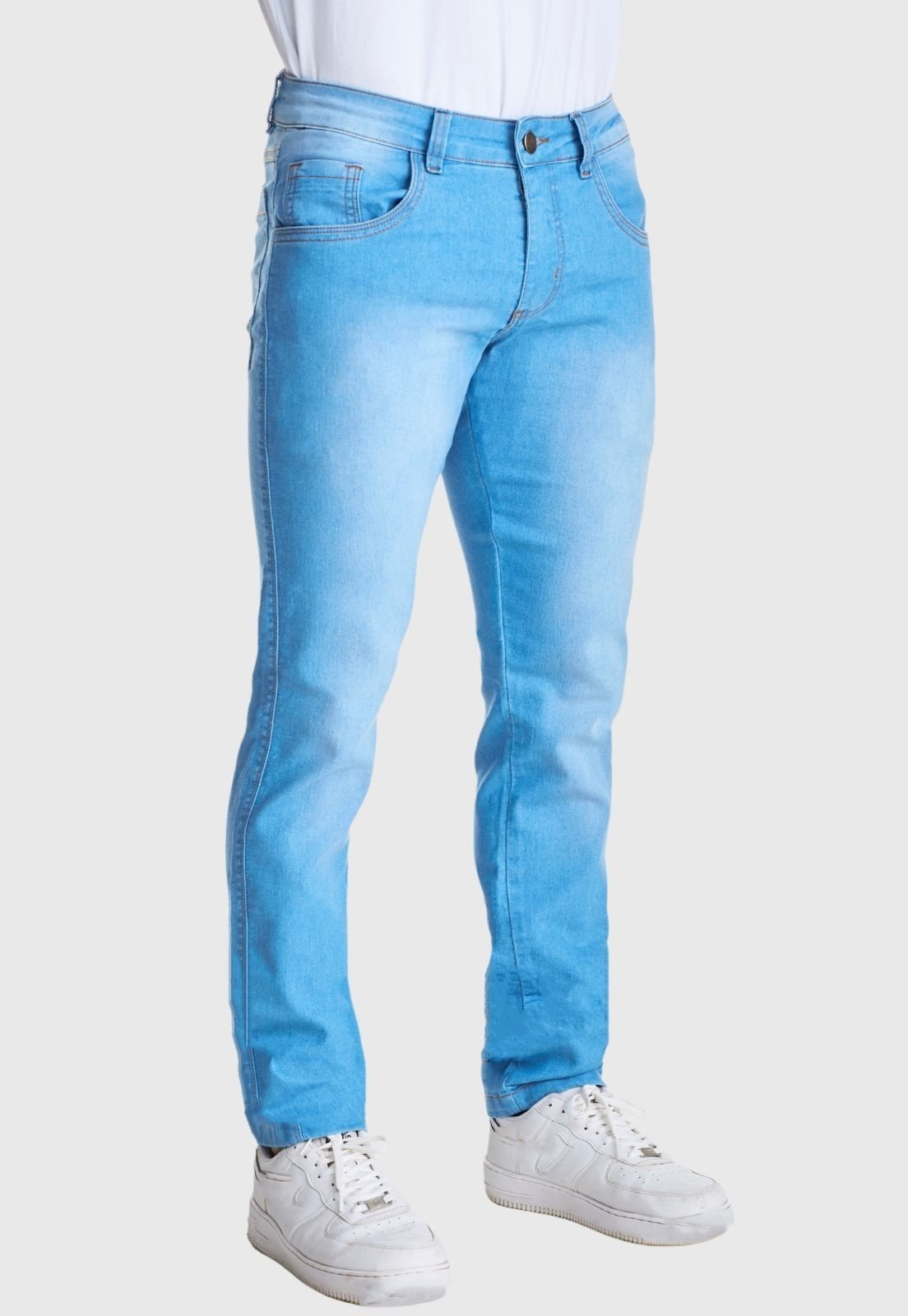 Calça Jeans Zuren Tradicional Corte Reto Azul Claro
