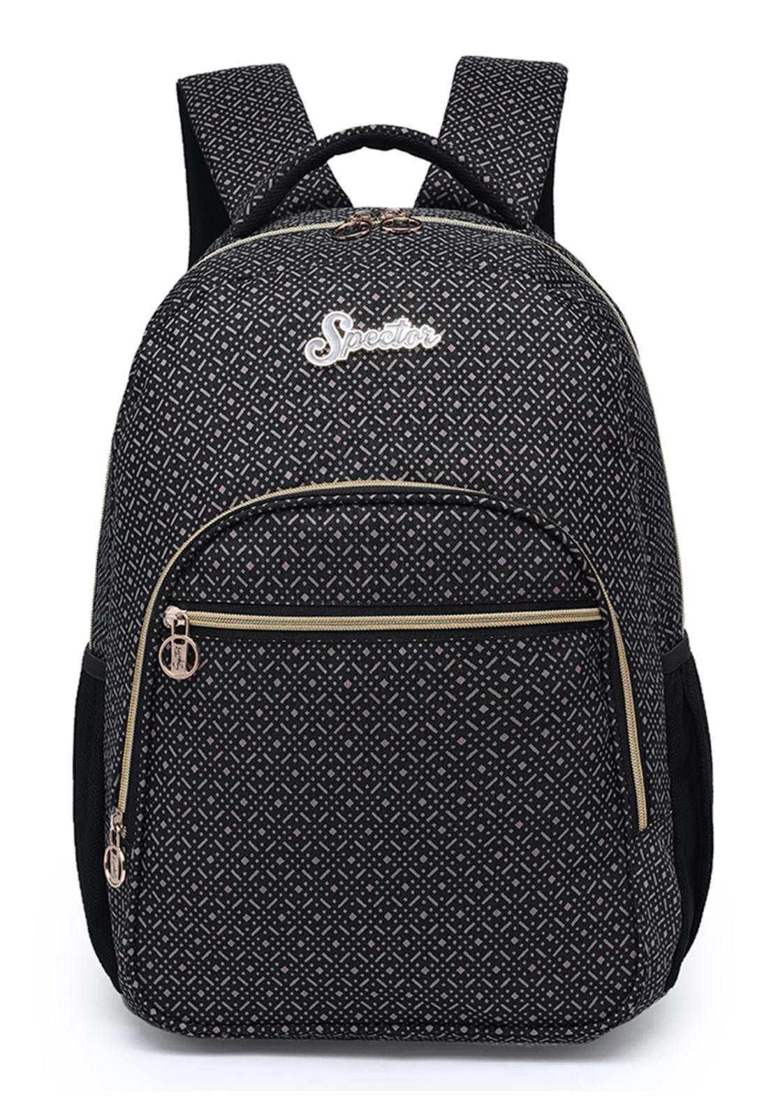 Infantil – Mochila Feminina de Bolinha Marrom Spector Marquesa