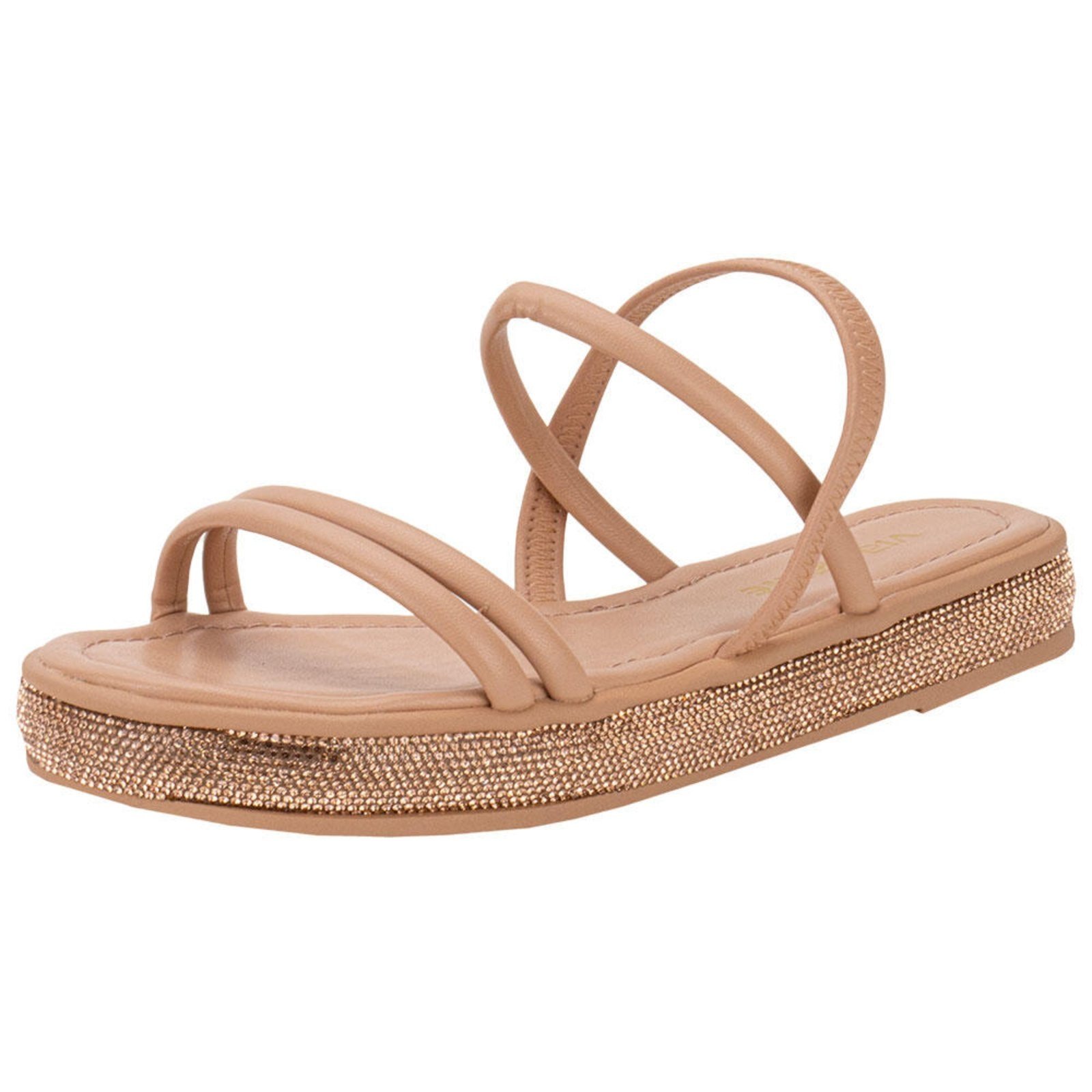 Sandália Feminina Flat Via Marte 114004 5834004 Bronze