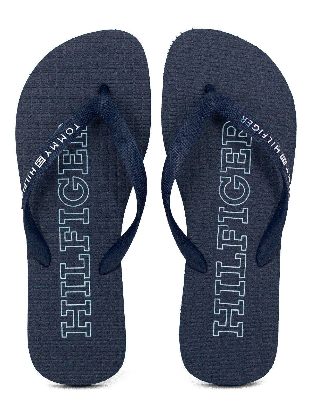 Chinelo Masculino Tommy Hilfiger Beach Sandal Borracha Confortável Antiderrapante Azul Desert Sky