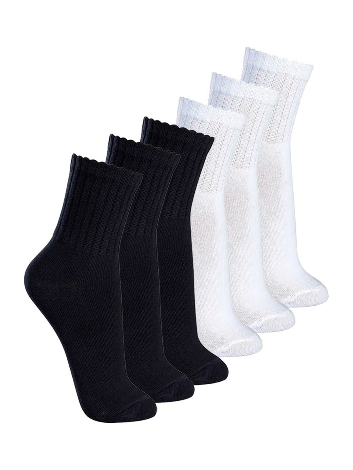 Kit com 6 Pares de Meias Esportiva Cano Médio Lupo 3290-009