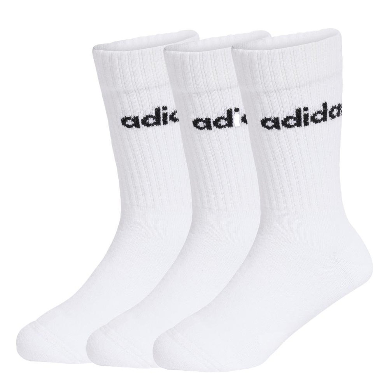 3 PARES DE MEIAS DE CANO MÉDIO INFANTIS LINEAR POR EMBALAGEM adidas Performance Branco