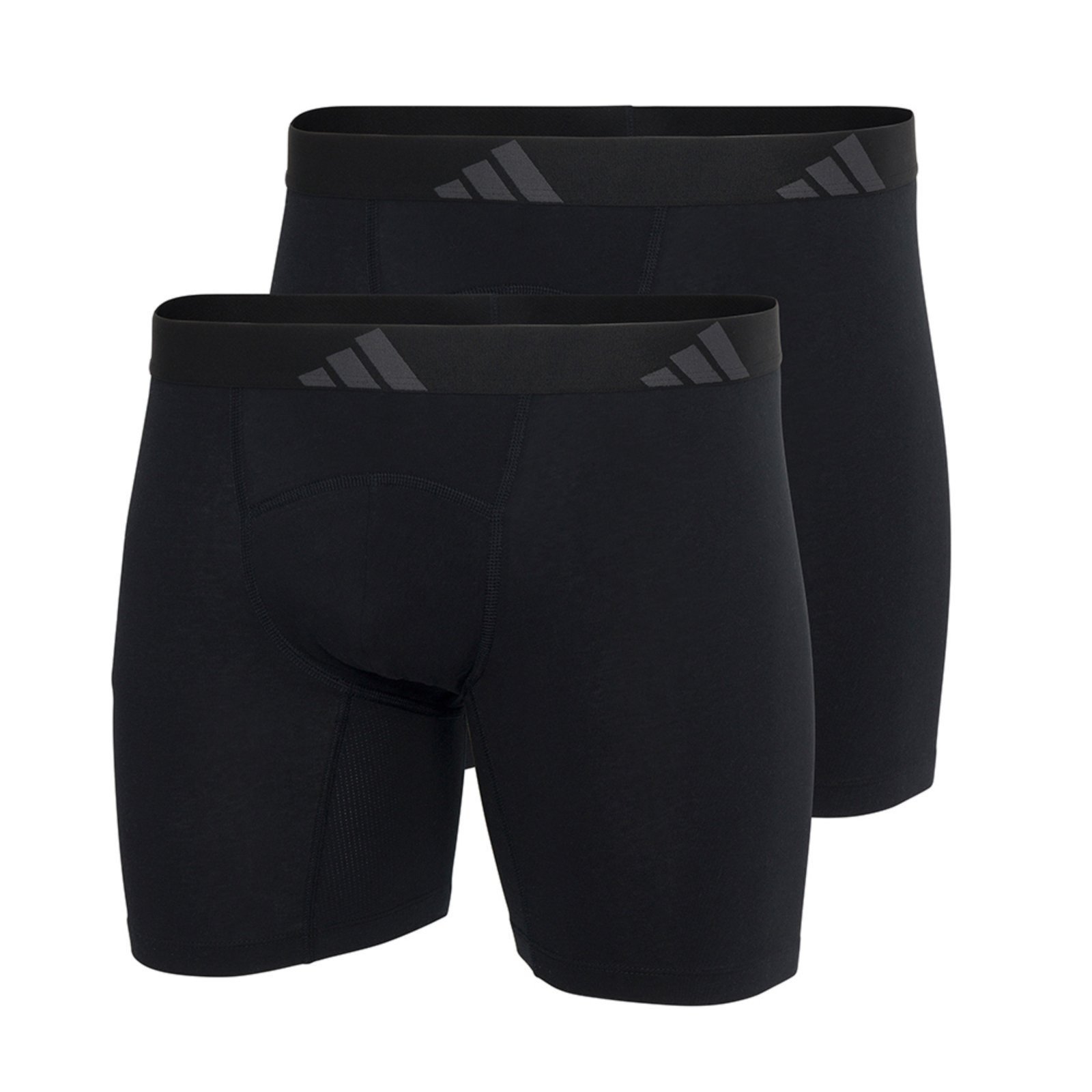 Kit com 2 Cuecas Boxer Ergonômicas adidas Underwear Preto
