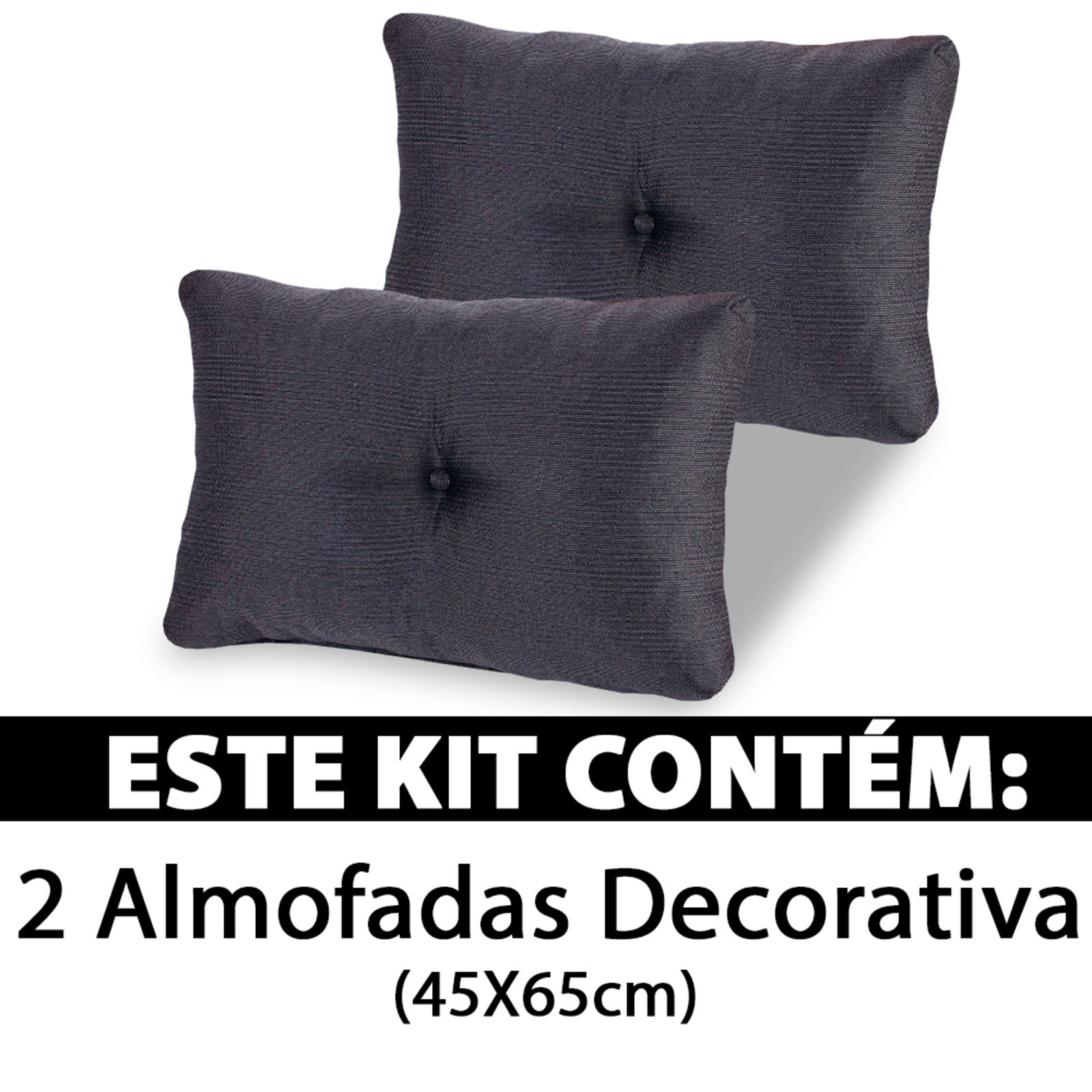 Vista 3 Kit 2Pç Almofada C/ Enchimento Flocos De Espuma 45x65cm CH BF Colchoes unico BF Colchoes unico