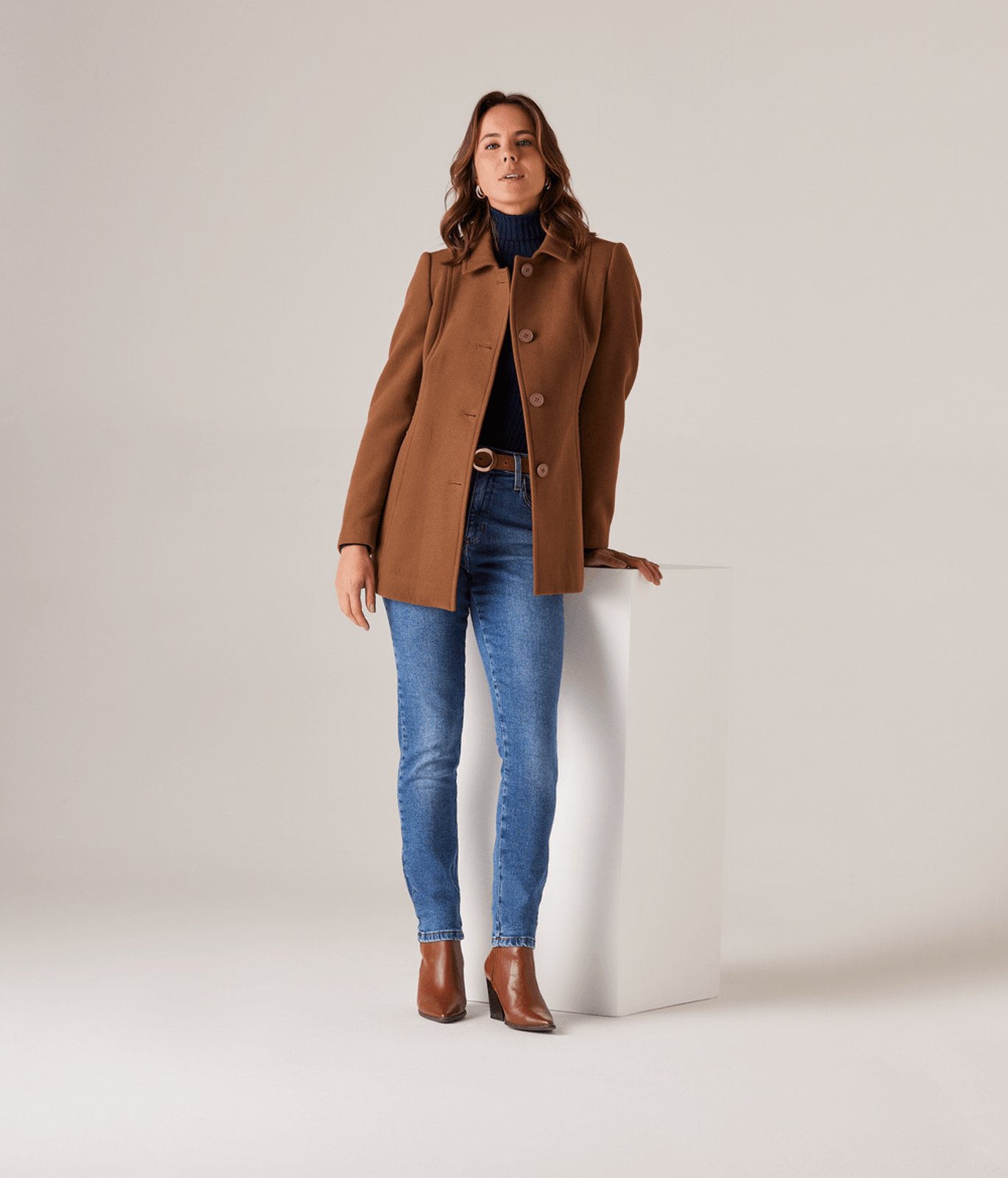 Calca Jeans Skynni Five Pockets Feminina Azul Medio