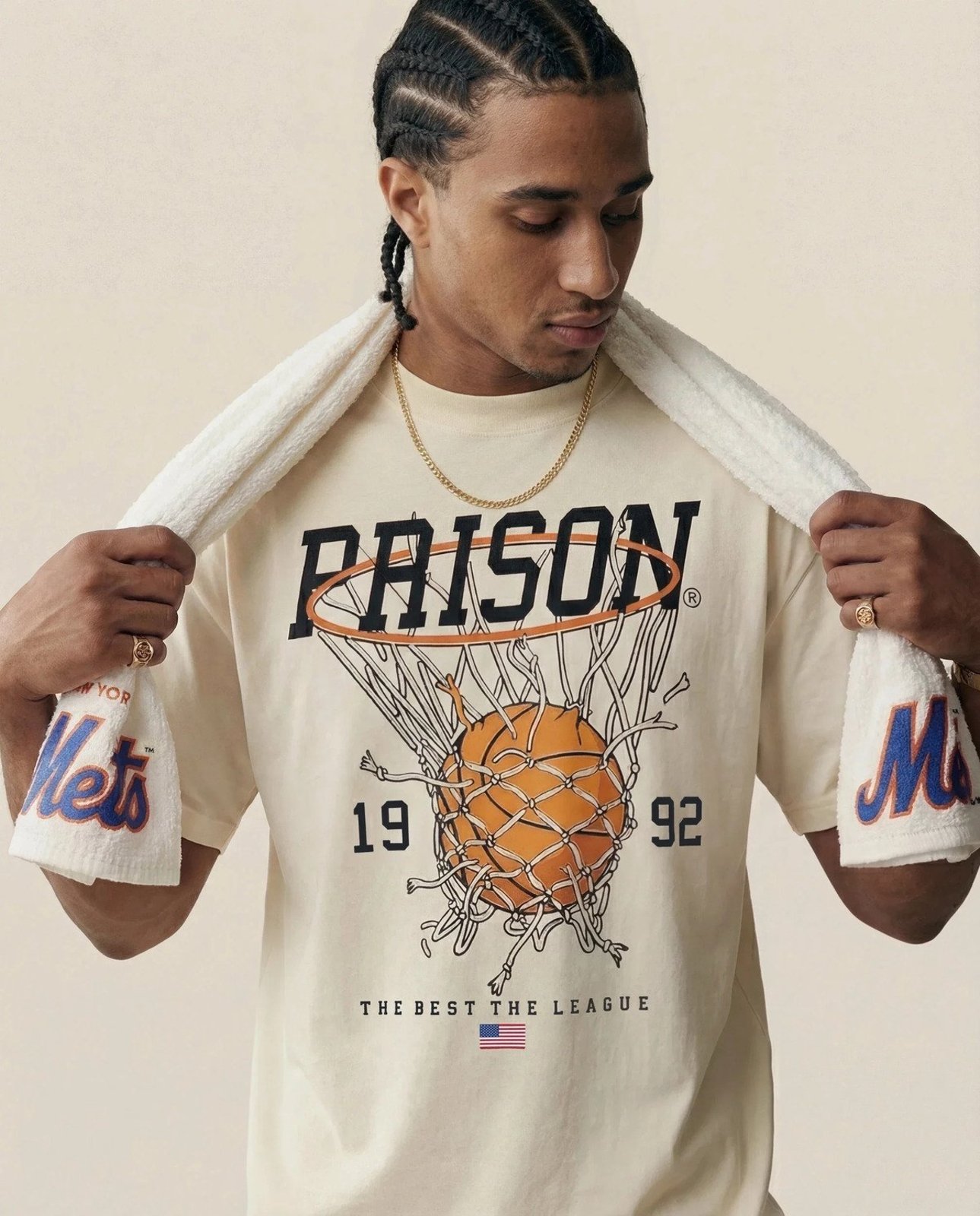Camiseta Basquete Oversized 1992 Net Off-White
