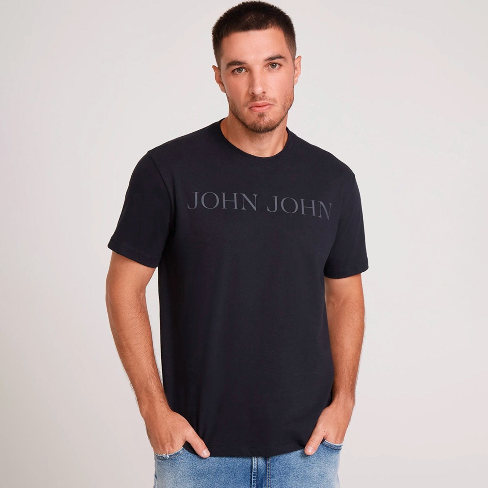 Camiseta John John Regular Glam Acqua In25 Preto Masculino