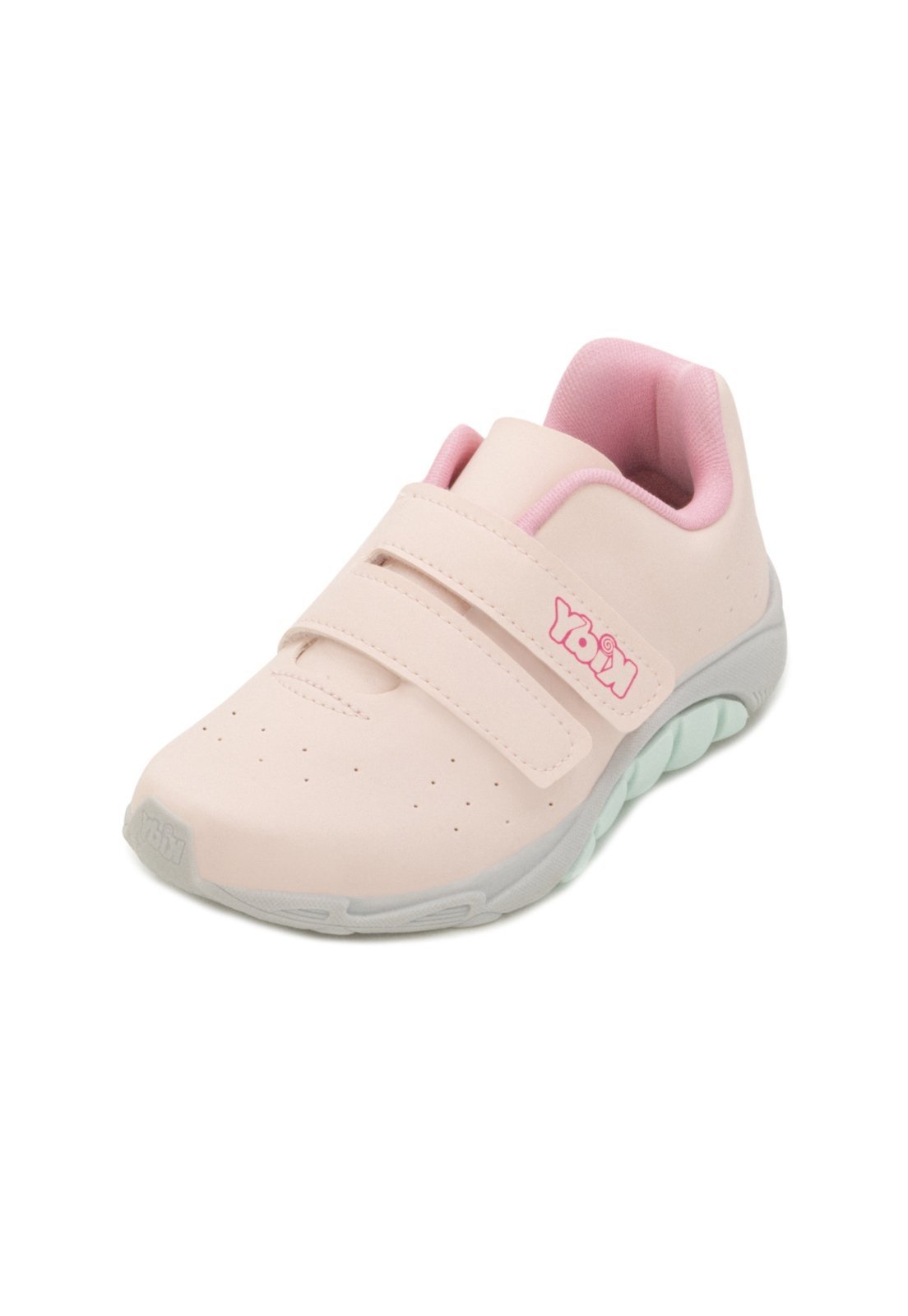 Vista 2 Infantil - Tênis Kidy Mais KD25-16812 Nude-Azul azul nude Kidy azul nude