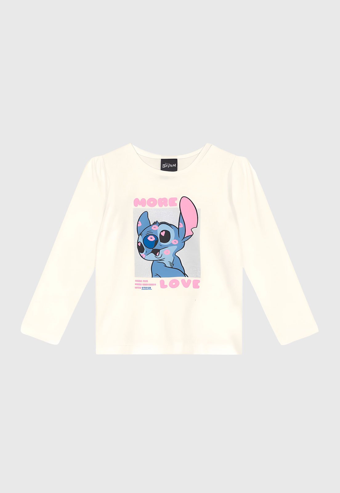 Camiseta Brandili Estampa Stitch Branca
