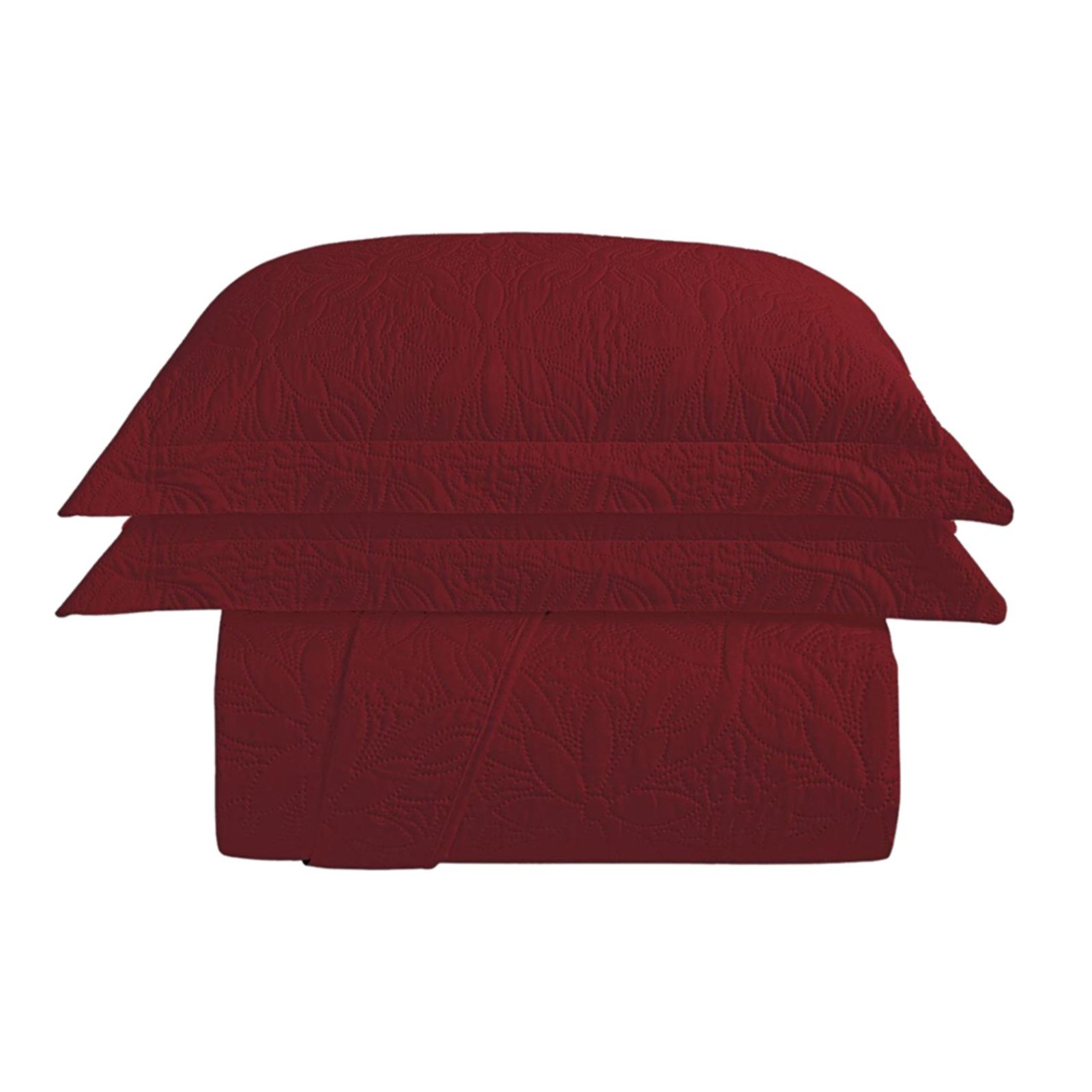 Cobre Leito Colcha King Domus Dupla Face 03 Peças - Vermelho - 100% Poliéster
