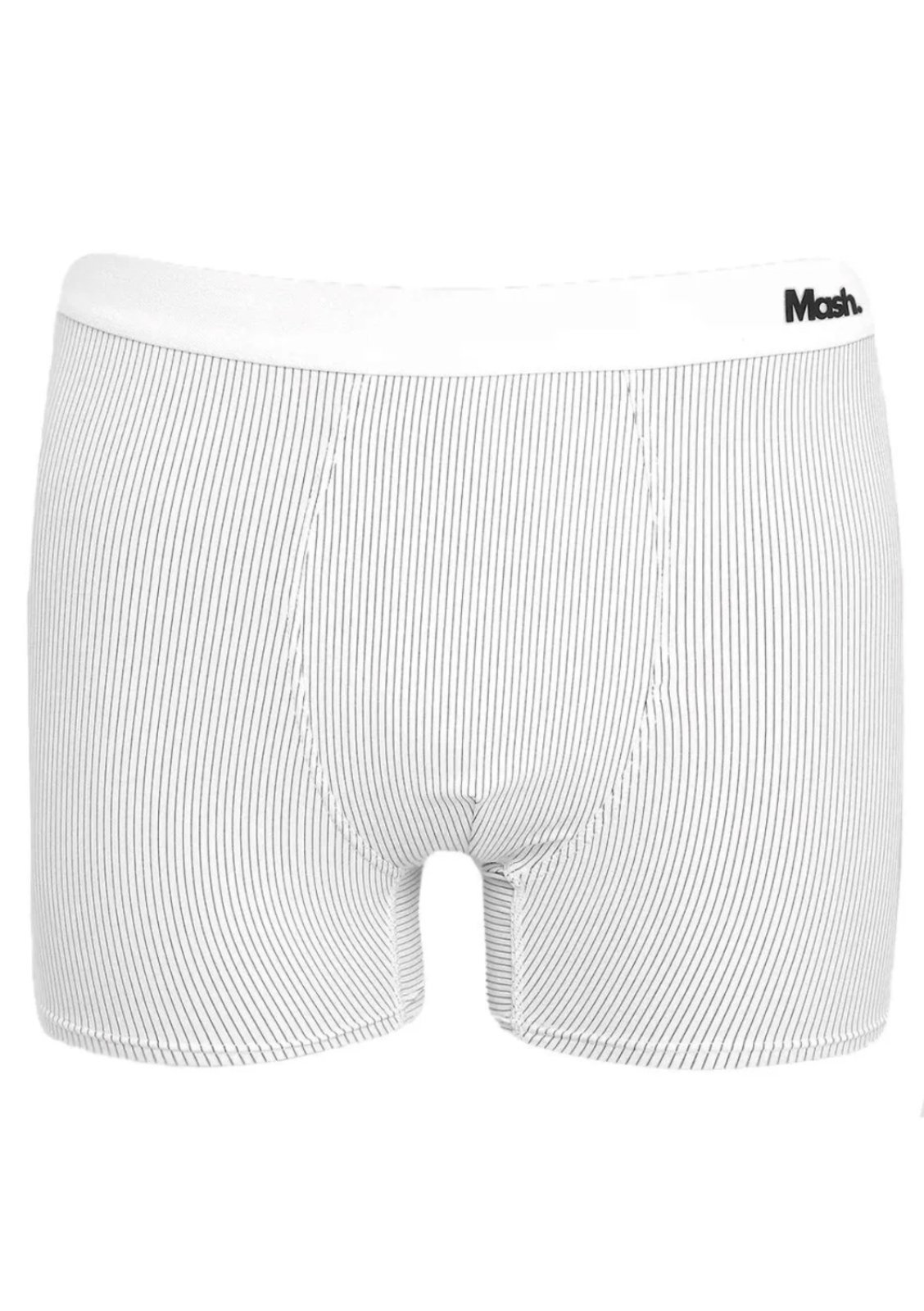 Vista 2 Cueca Mash Boxer Microfibra Risca de Giz Branca branco MASH branco