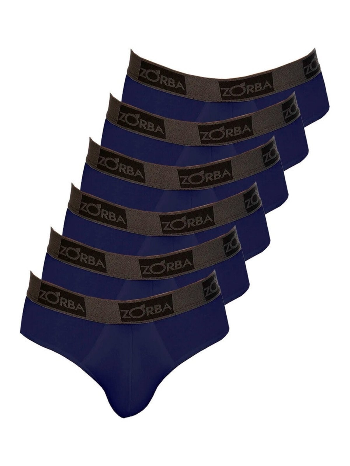 Kit com 6 Cuecas Slip Zorba 716 Azul Marinho