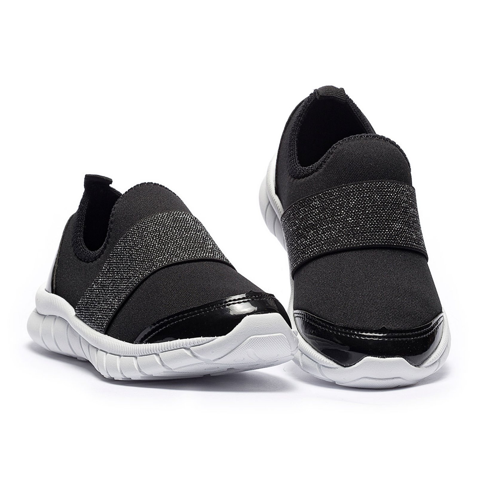 Vista 3 Infantil - Tênis Tininha Juvenil Menina Calce Fácil Lurex preto Tininha preto