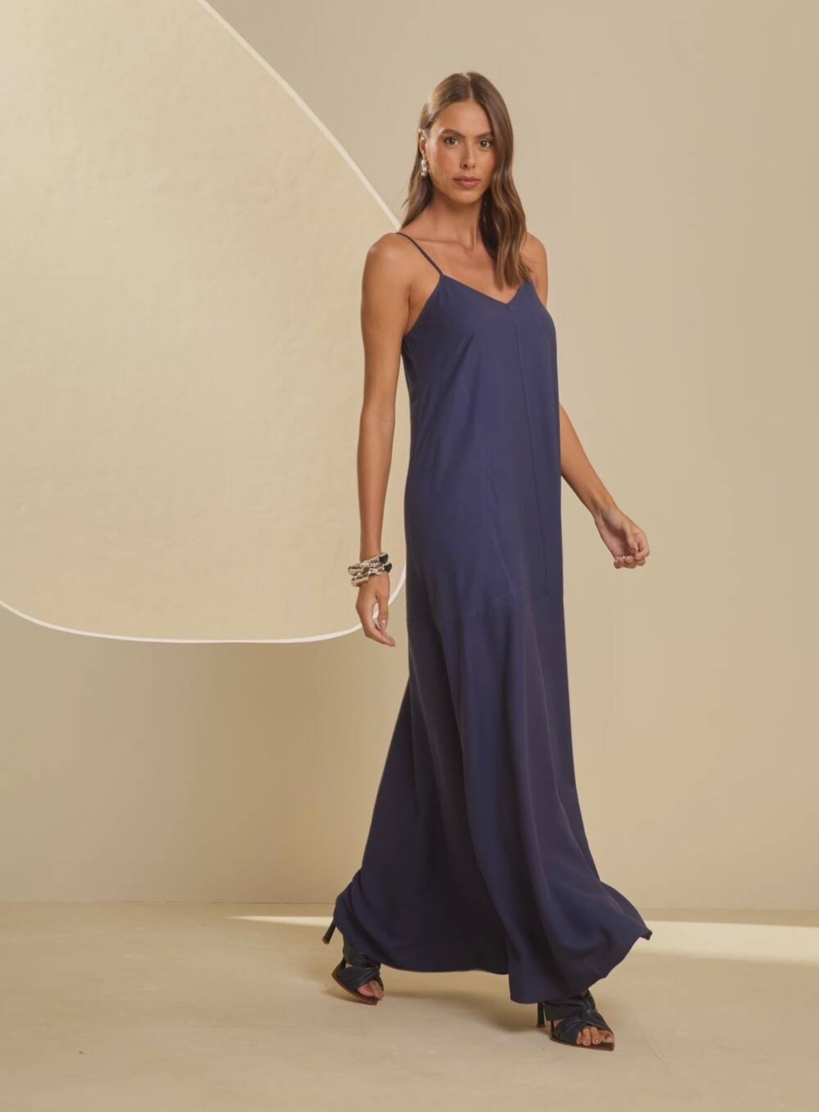 Vestido Longo Amplo Forum Azul Olympic