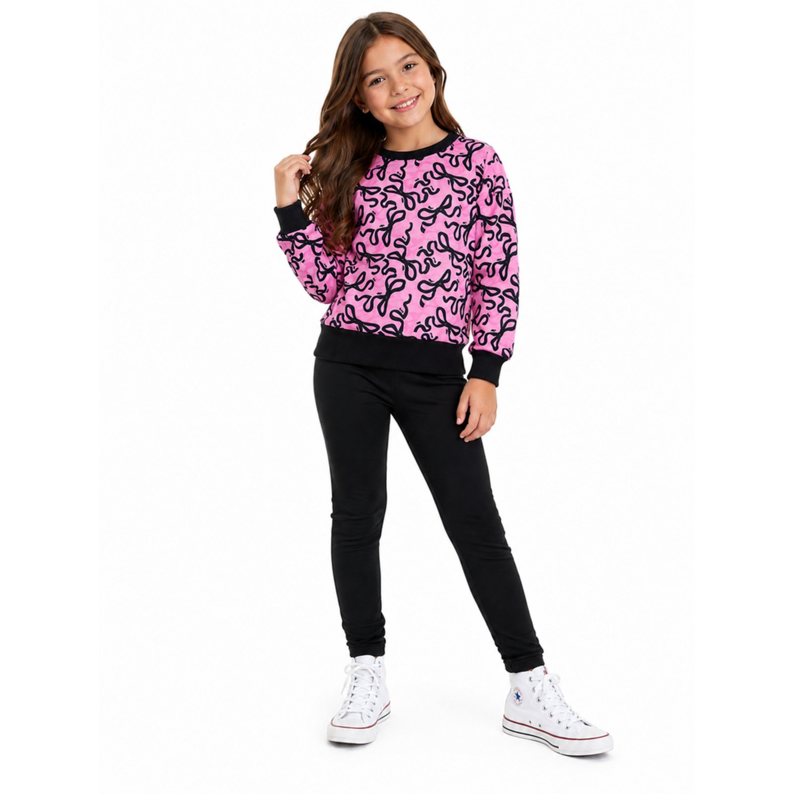 Infantil - Conjunto Menina Inverno Laços Iaia