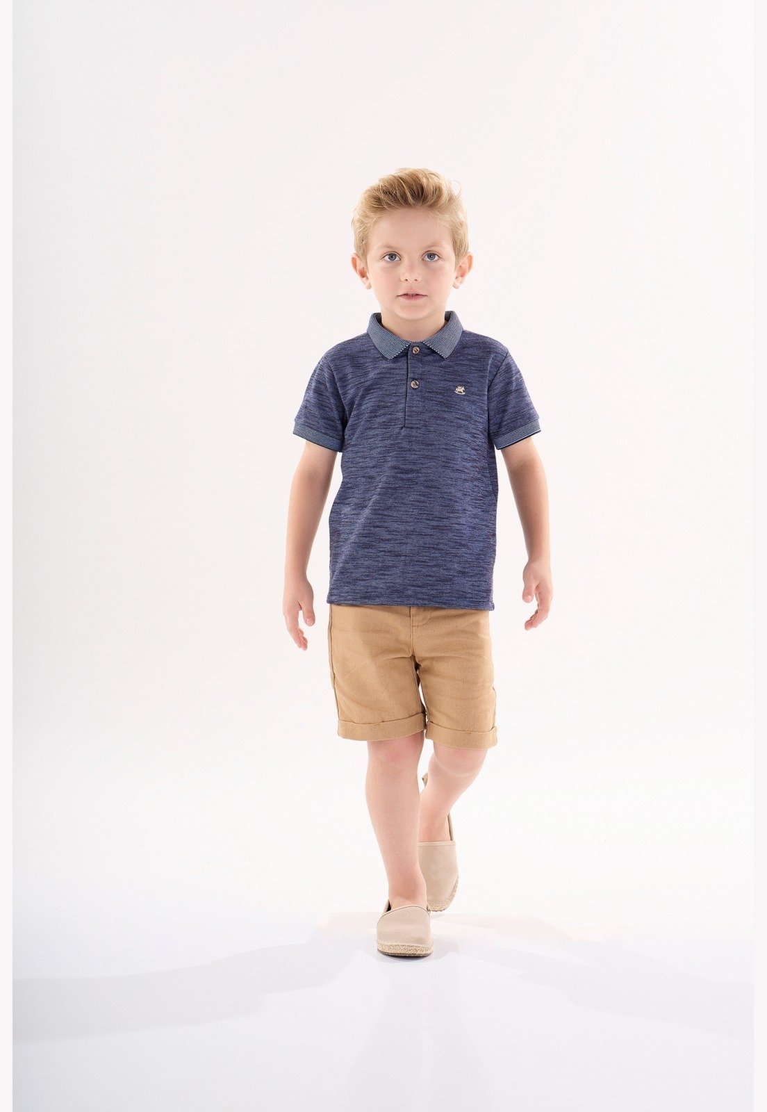 Infantil - Camisa Polo para Menino Up Baby Azul Marinho