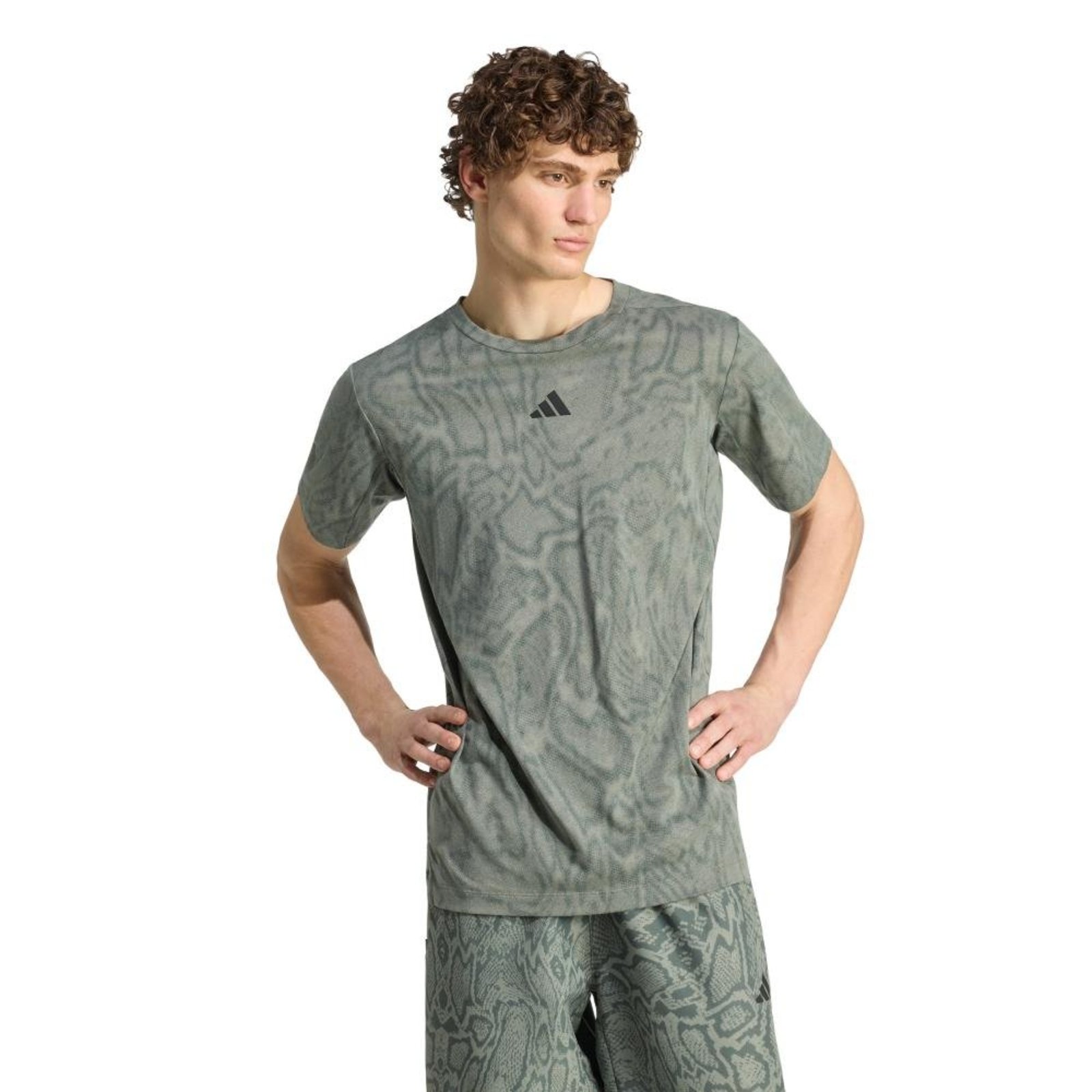 Camiseta Estampada D4T PrimeLift adidas Performance Verde