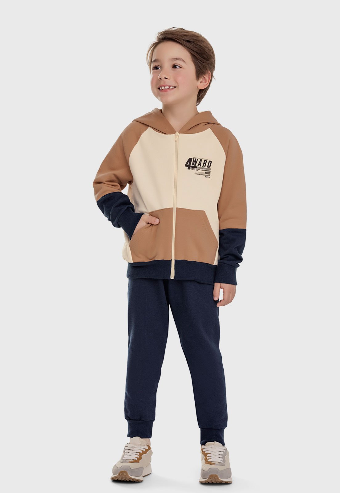 Infantil - Conjunto Elian Jaqueta Calça Azul Marinho