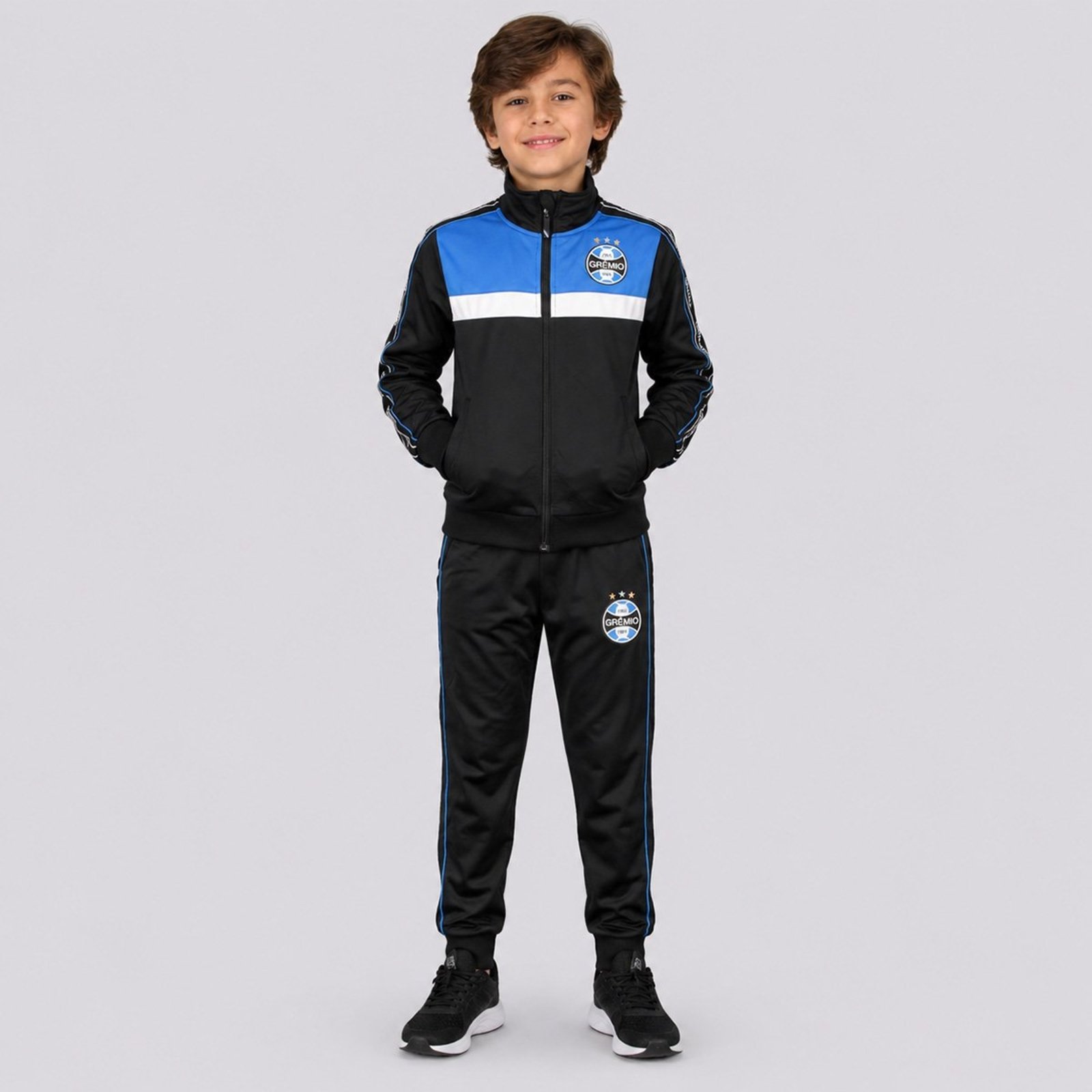 Agasalho Grêmio Tape Juvenil Preto