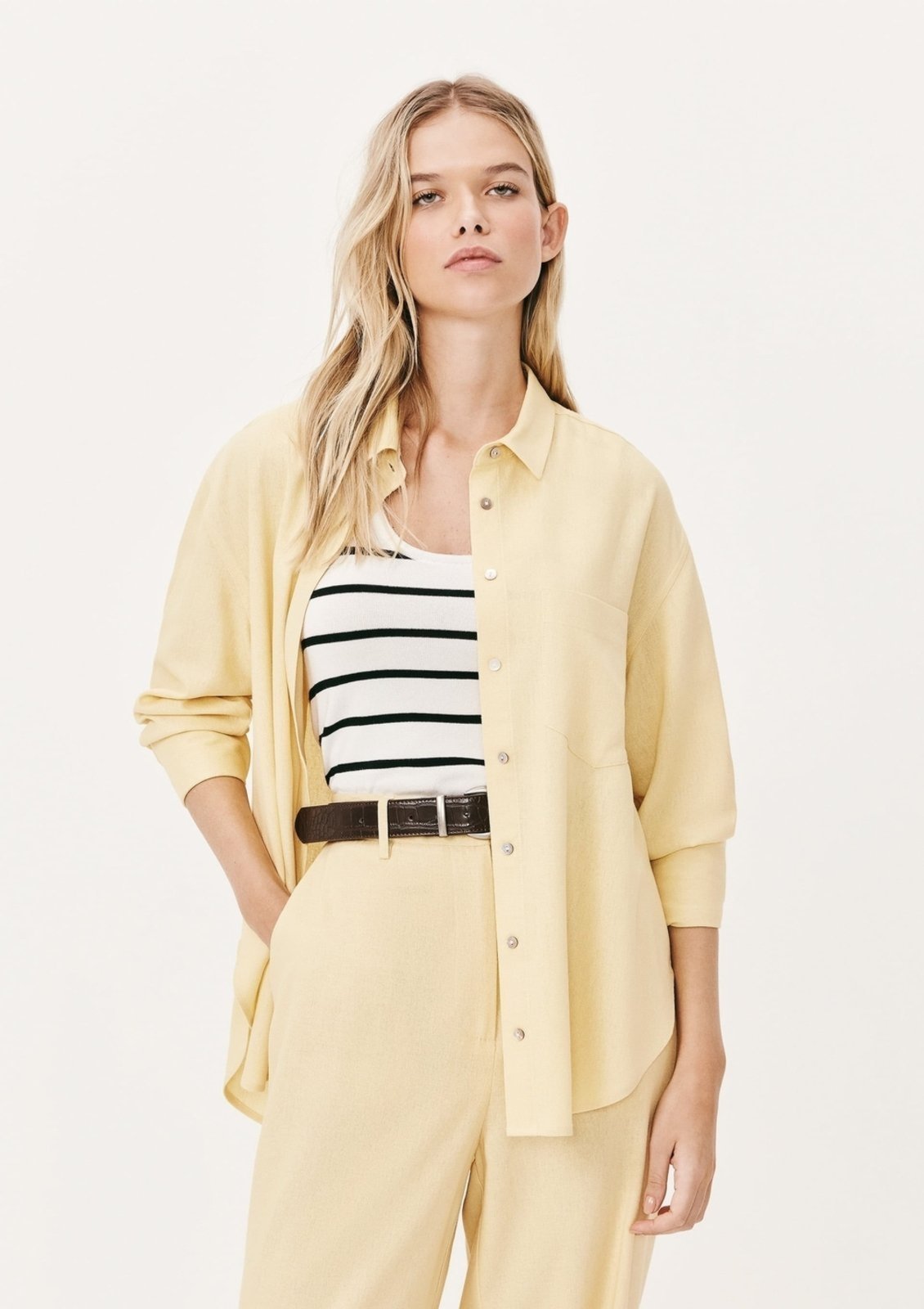 Camisa Feminina Manga Longa Oversized Hering