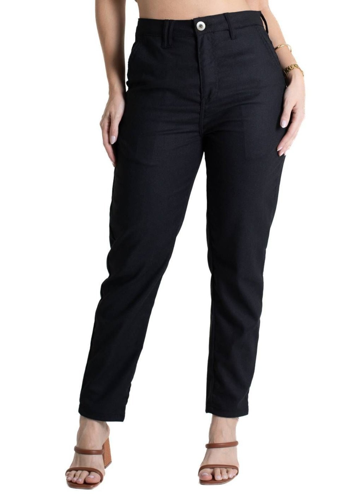 Calça Linho Sawary Mom – 280544 – Preto – Sawary