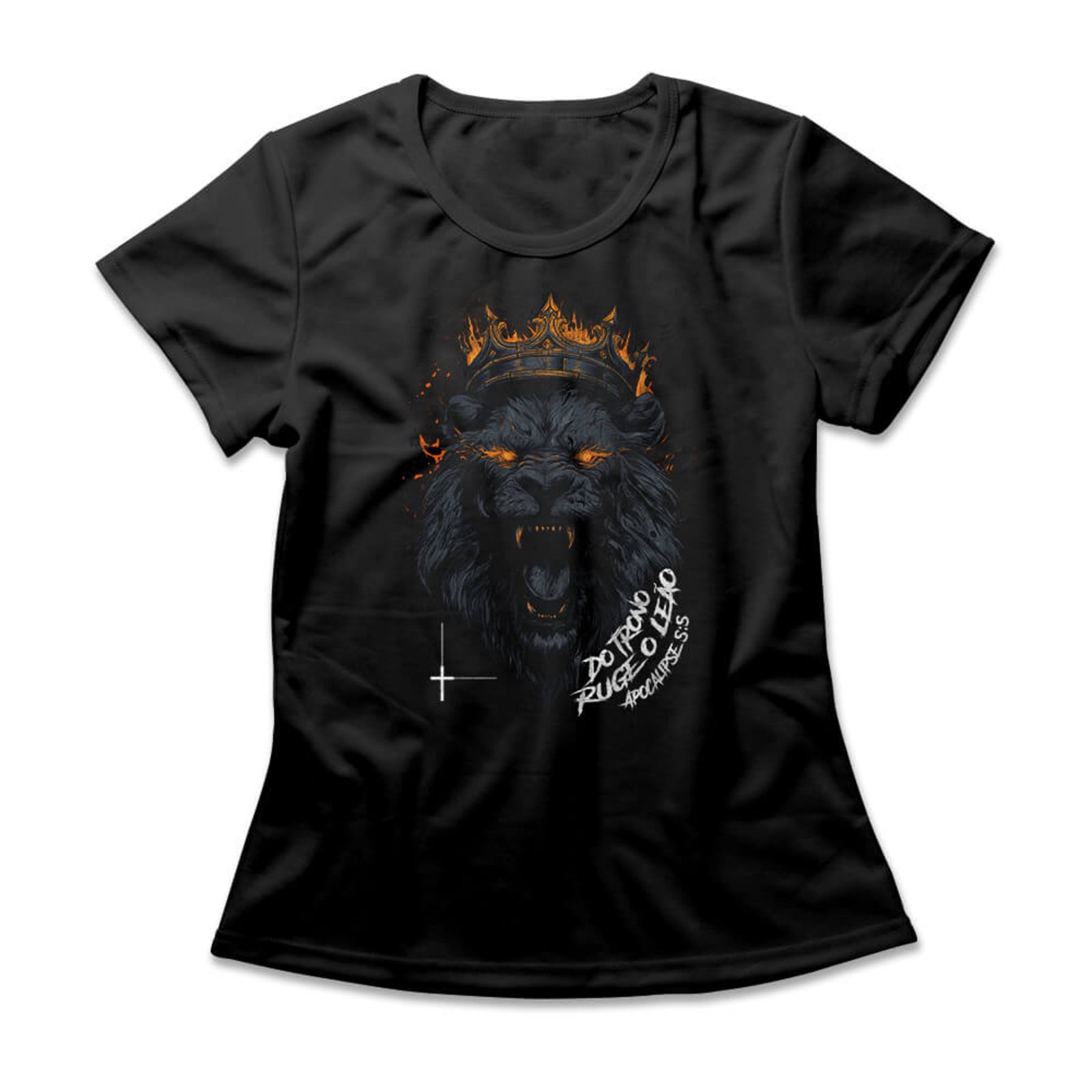 Camiseta Feminina Ruge O Leão – Preto – Casual – Studio Geek