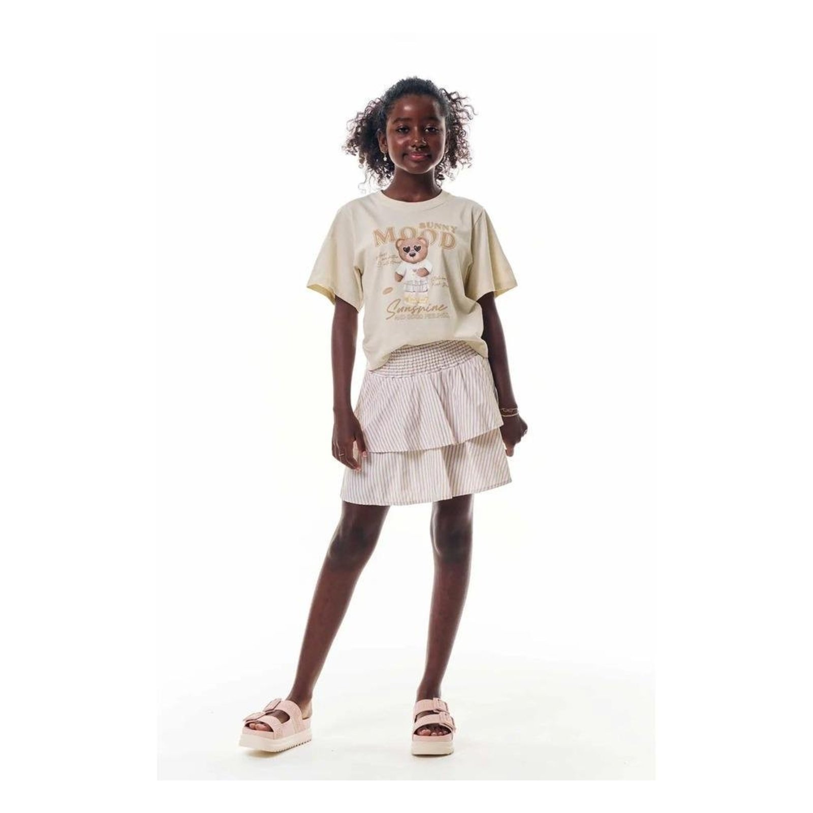Infantil - Conjunto Shorts Saia Off Lilimoon 10 Off-white
