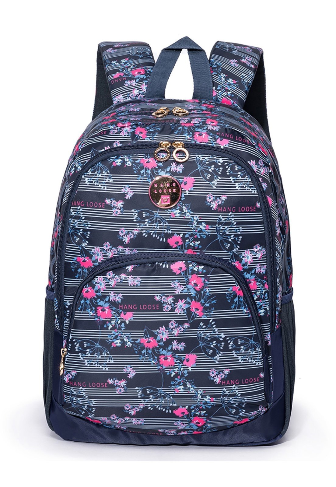 Mochila Hang Loose Reforçada Escolar Faculdade Casual Dia a Dia Espaçosa