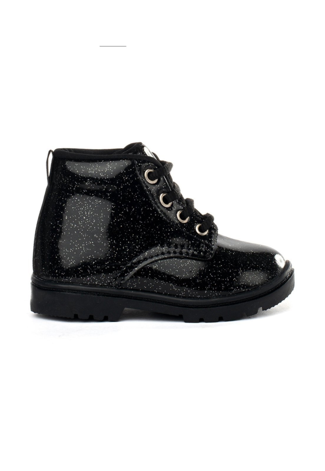 Infantil - Bota Feminina Coturno Gliter Funfy 2000G Preto Menina