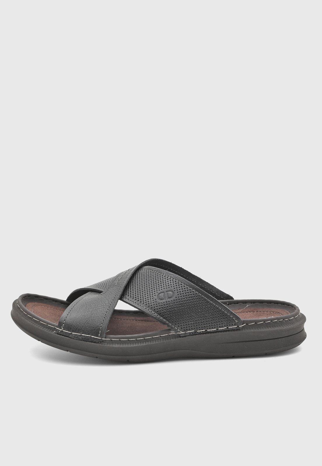 Sandália Masculina Democrata Lazy Couro Preta