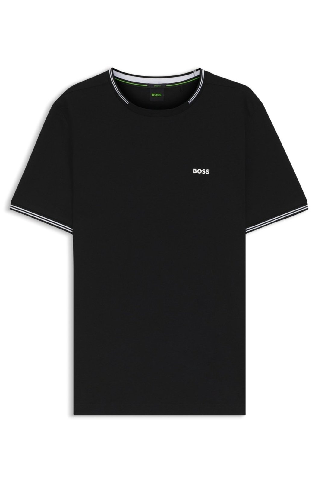 Camiseta De Algodão Elástico Com Logo