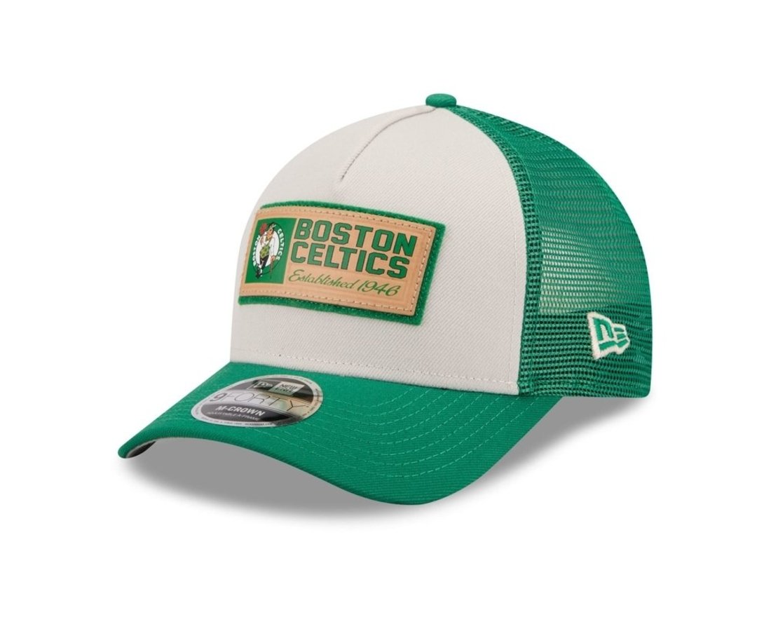 Bone New Era 9FORTY M-CROWN Boston Celtics NBA Verde