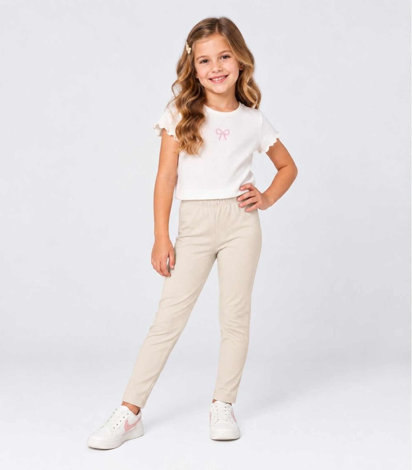 Legging em Suedine Select Bege