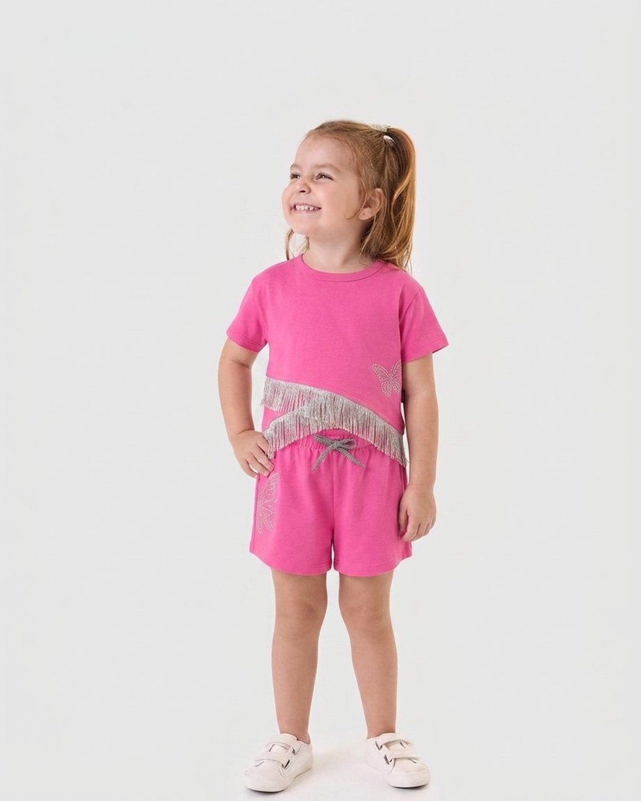 Infantil - Conjunto Menina Blusa Com Franjas Brilho - Carnaval Malwee