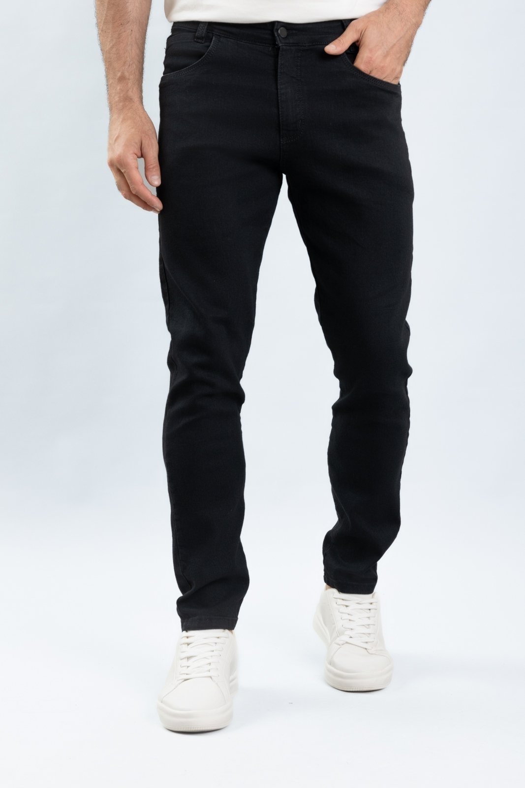 Calça Jeans Masculina Preta Slim Fit Lemier Collection Preto