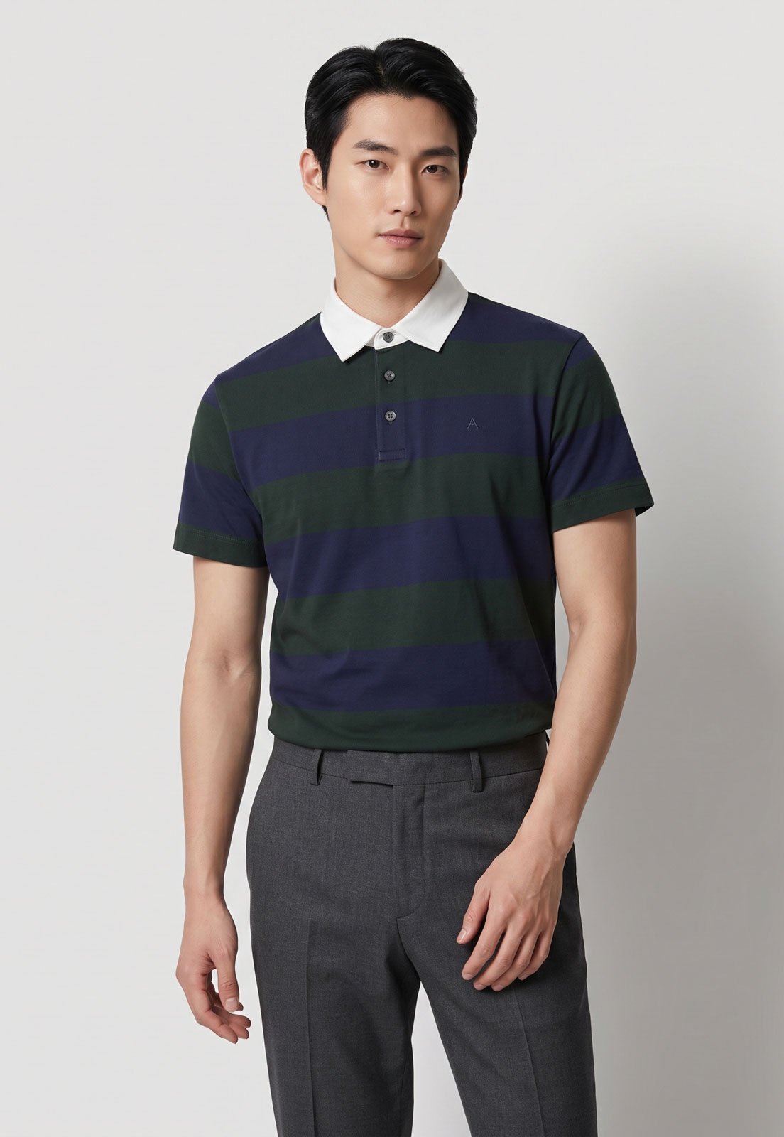 Camisa Polo Masculina Aramis Listrada Verde