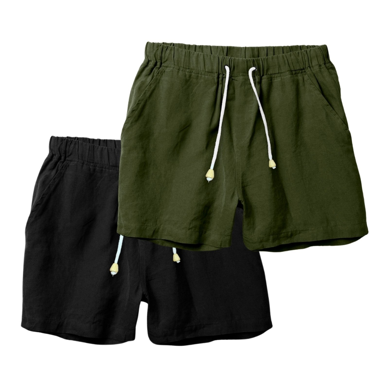 Kit 2 Shorts Linho Premium Bermuda Masculina Moda Praia Luxo