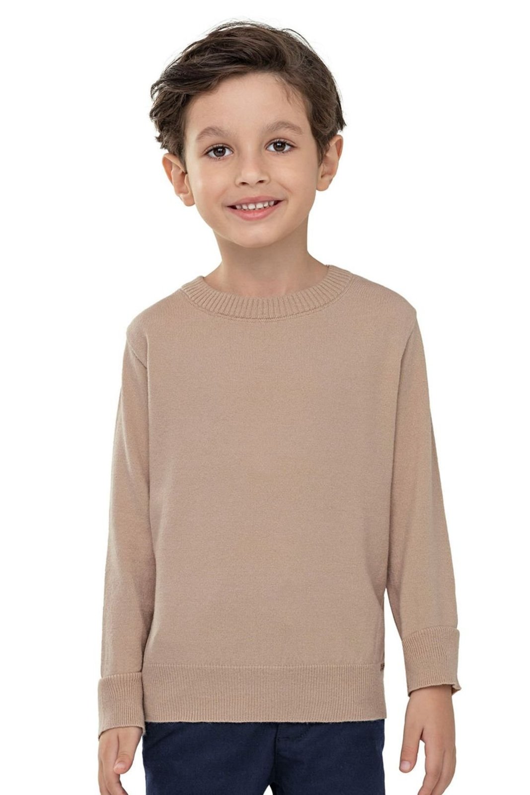 Infantil - Suéter Menino Tricô Colorittá Bege